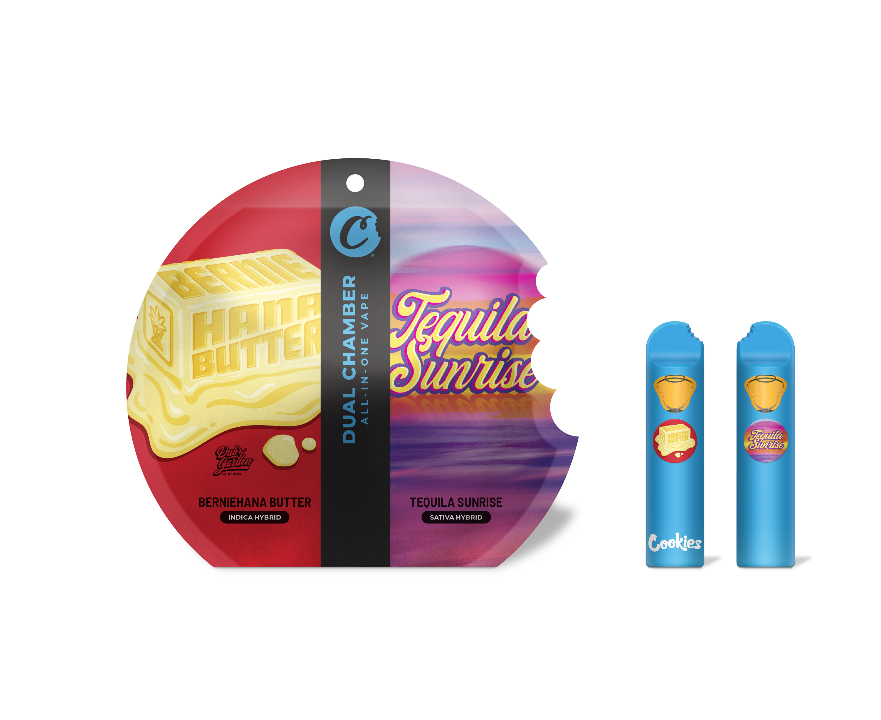 Photograph of product: Cookies - 3:1 Dual Chamber - Bernie Hana Butter/Tequila Sunrise - Oui'd Terp - AIO