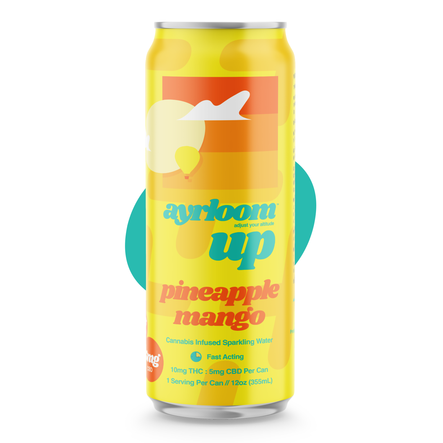 Photograph of product: Ayrloom UP - Pineapple Mango 2:1 TH-oui:CBD Single - 10mg