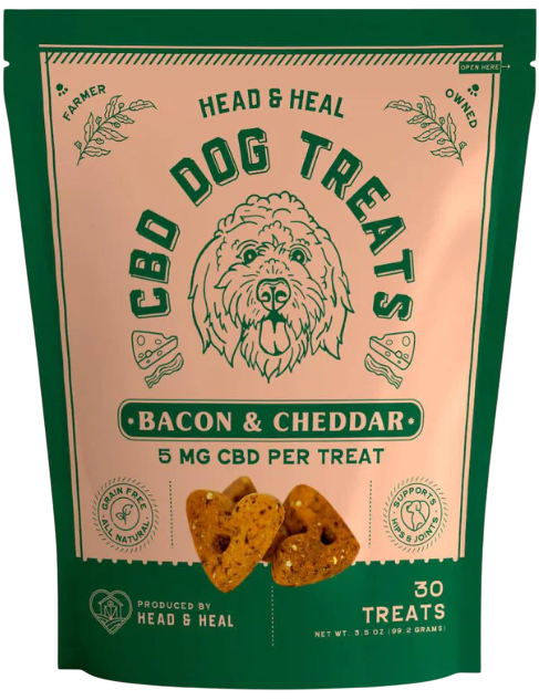 Photograph of product: Bacon & Cheddar - CBD Dog Treats 30 Pack (150mg)