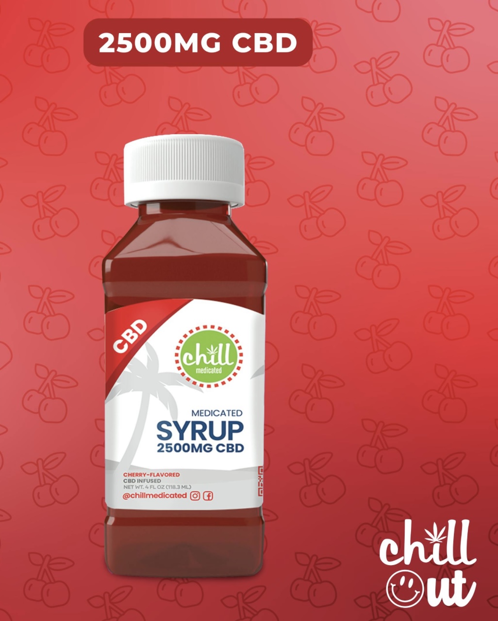 Photograph of product: AU Chill: Cherry 2500mg CBD