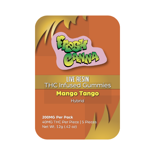 Photograph of Product: Fresh Canna 200mg Live Resin Gummies Mango Tango