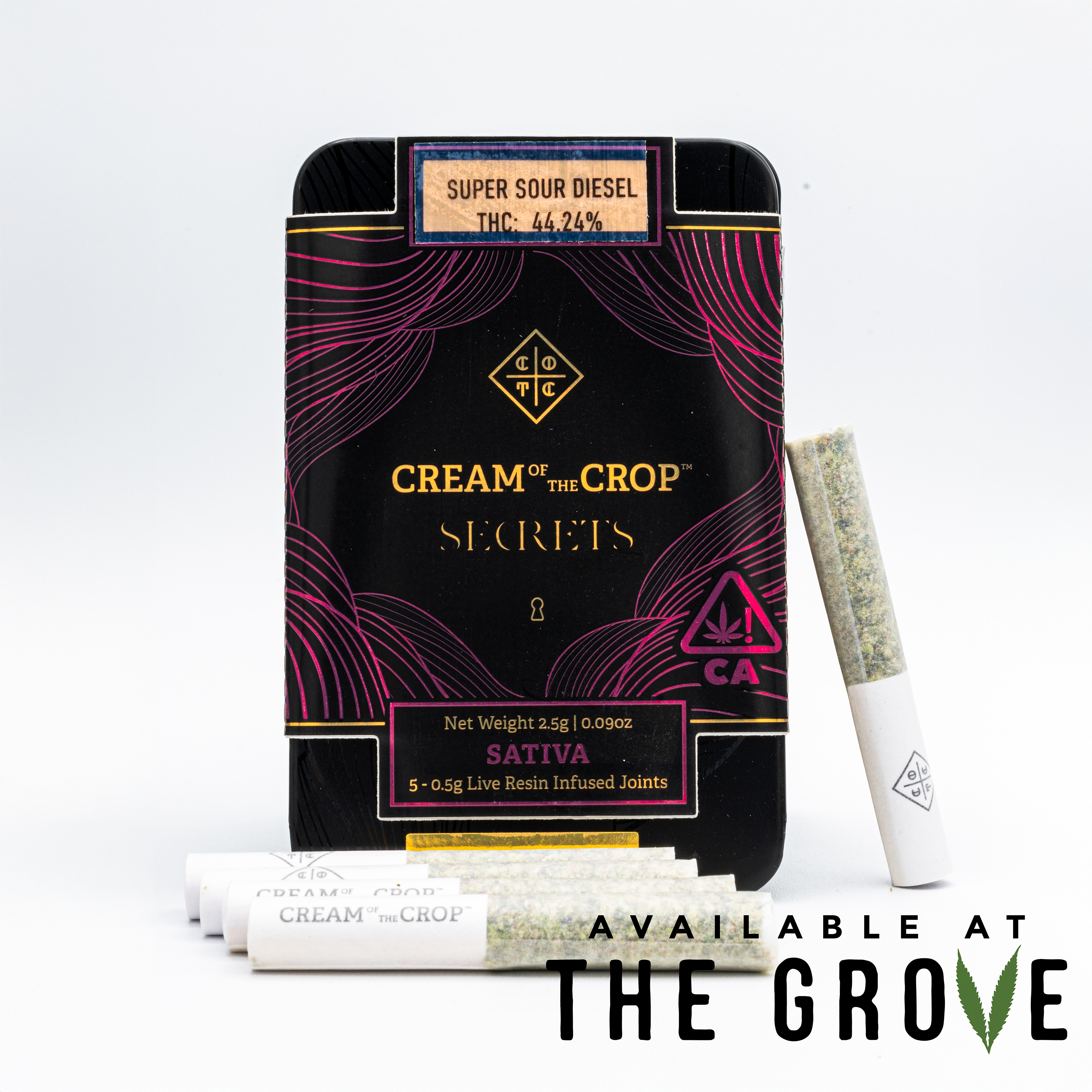 Photograph of product: Cream Of The Crop | COTC Secrets | Sour Diesel | Premium Infused Prerolls | 2.5g