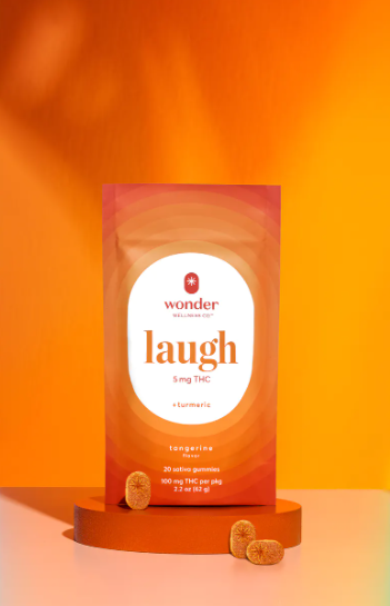 Photograph of product: Laugh Tangerine | 5mg | 20pk Gummies | Wonder