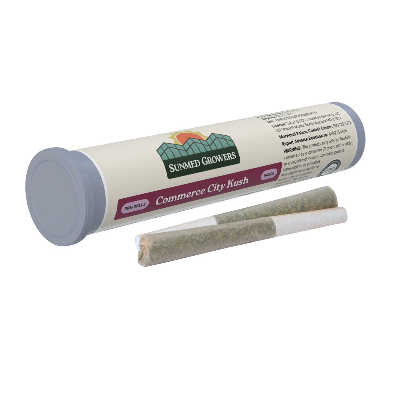 Photograph of Product: Sunmed Commerce City Kush Pre-Roll (2 X 0.5g) 1g