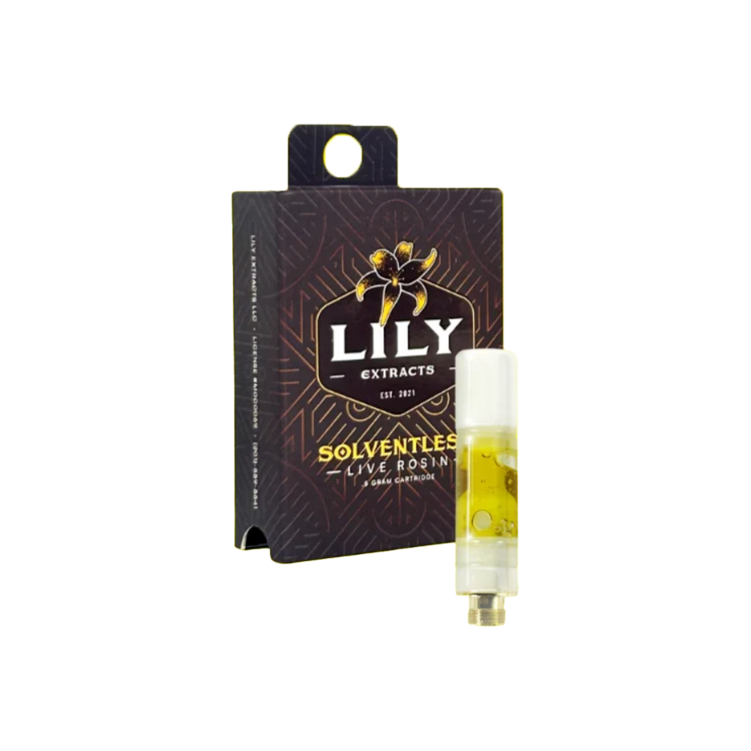 Photograph of product: Lily Extracts | Banana Punch | .5g Live Rosin Cartridge