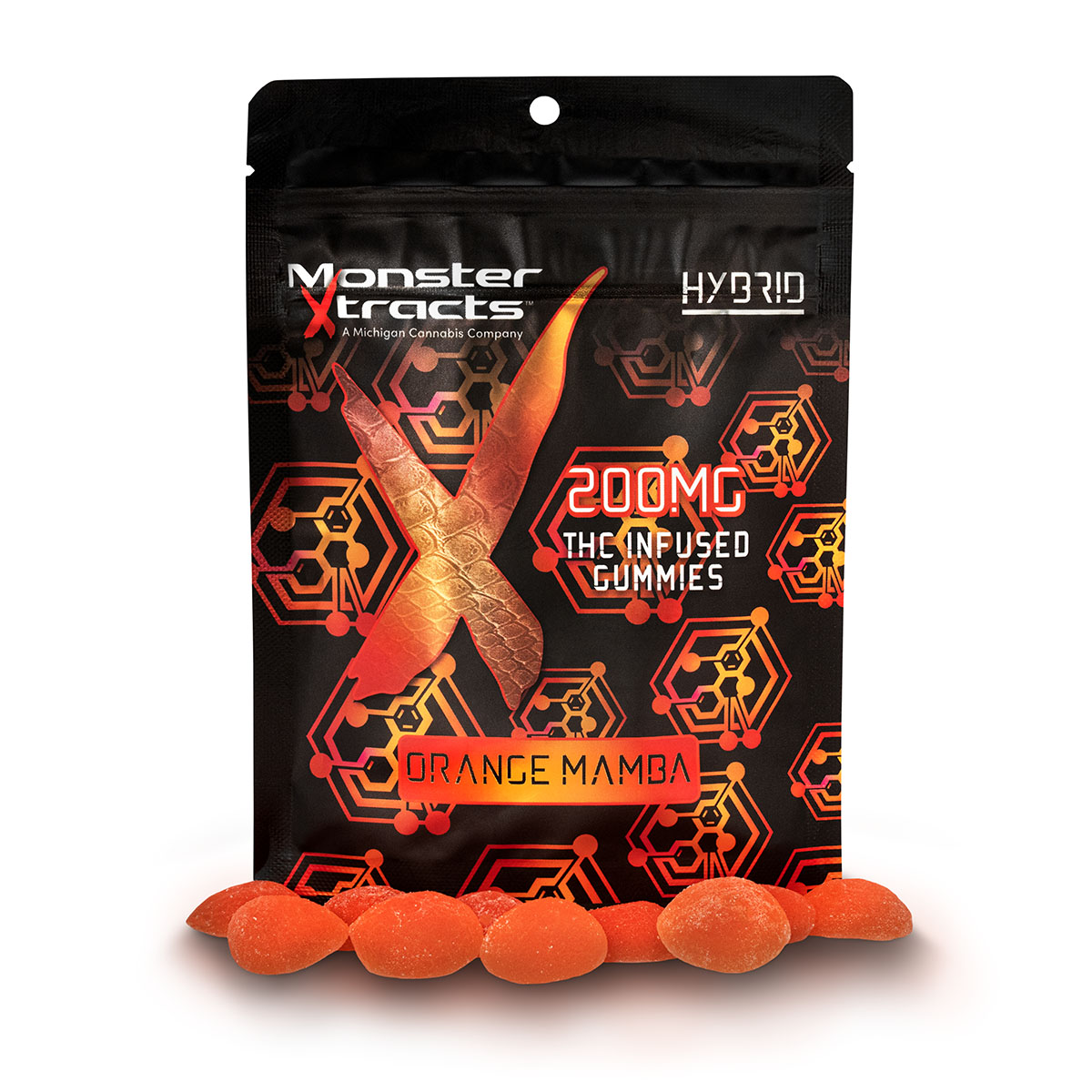 Photograph of product: Orange Mamba 200mg Adult Use