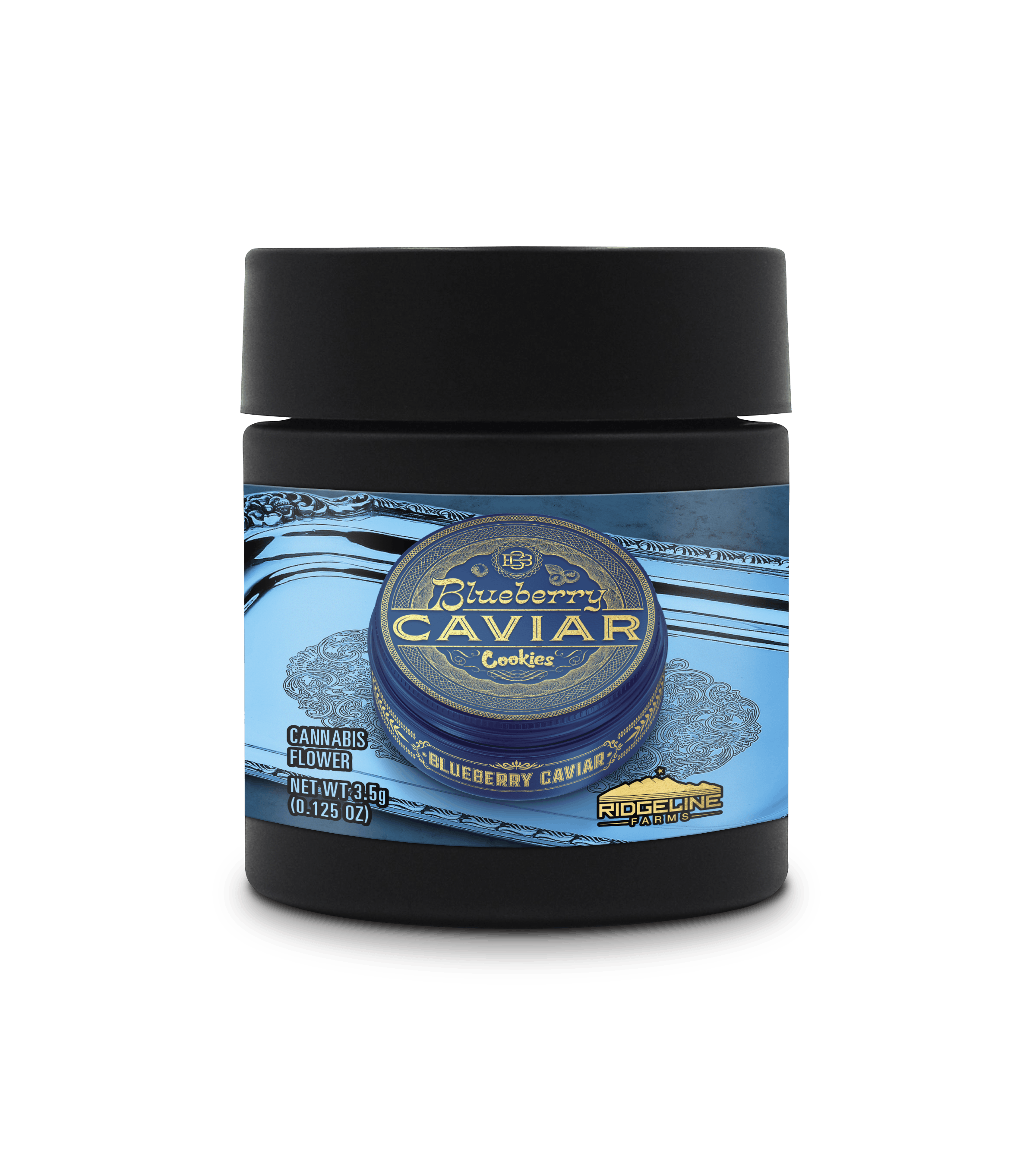 Photograph of product: Cookies Blueberry Caviar Flower - 3.5g