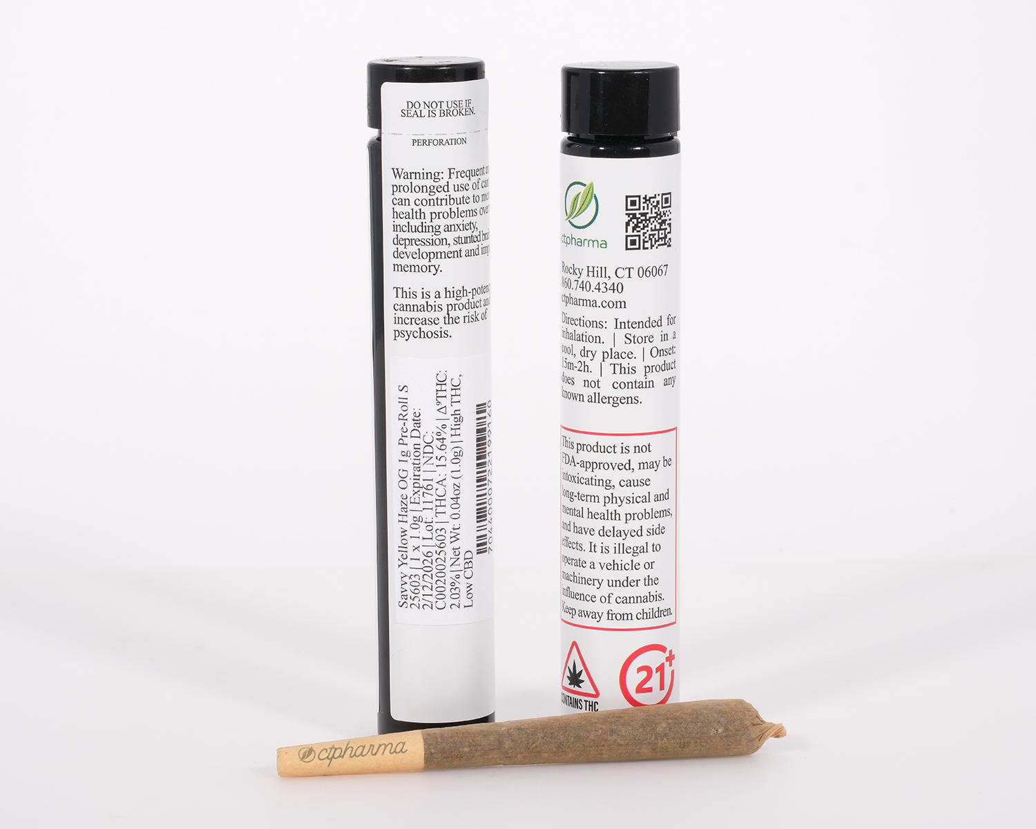 Photograph of product: SAVVY: Yellow Haze OG 1g PreRoll (S) 25603
