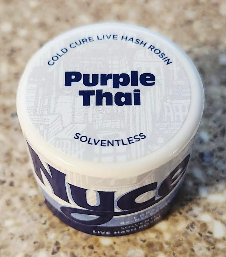 Photograph of product: Purple Thai Cold Cure au chocolat Rosin | Nyce
