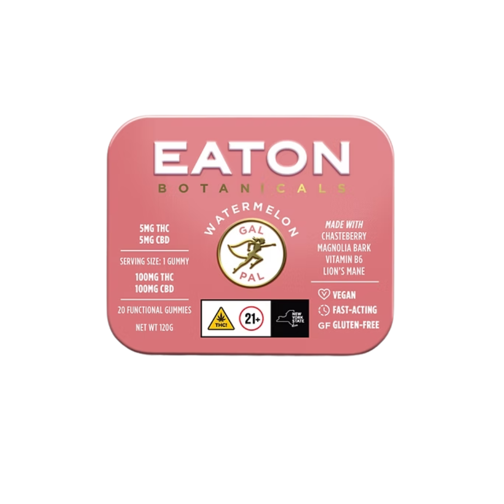 Photograph of product: Eaton Botanicals 1:1 CBD Watermelon Gal Pal Gummies