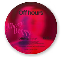 Photograph of product: Off Hours | Offline Sour Cherry Berry (Sleep) | Edible | 10pk | Oui'd