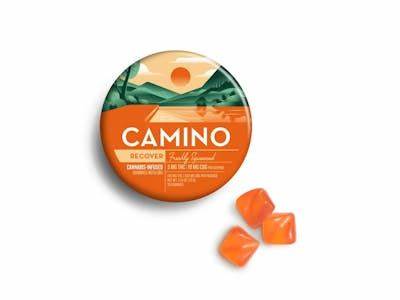 Photograph of product: KIVA Camino Oui'd Infused Gummies - Recover - Freshly Squeezed - 20 pcs - 5mg TH-oui/10mg CBG