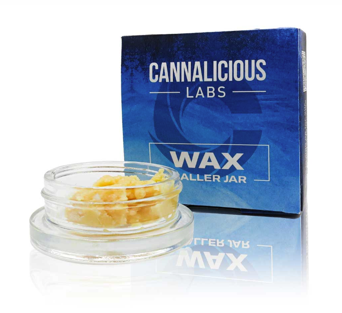 Photograph of product: Cannalicious Cured Resin - Sweet Diesel Wax Baller Jar