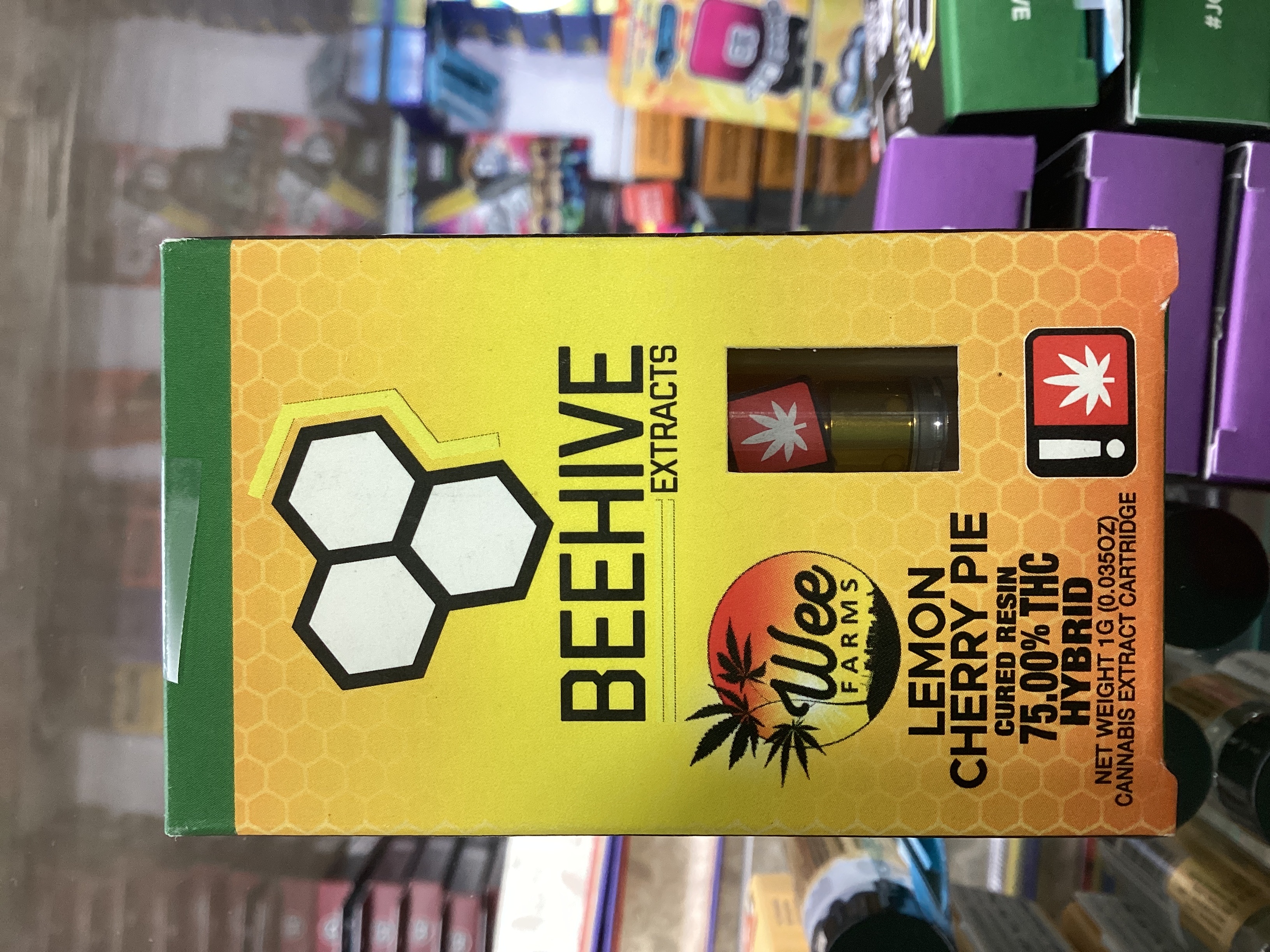Photograph of product: Beehive Platinum Lemon Cherry Gelato Cured Resin Cart
