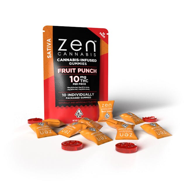 Photograph of product: Fruit Punch Oui'd Individual Gummies 100mg - 