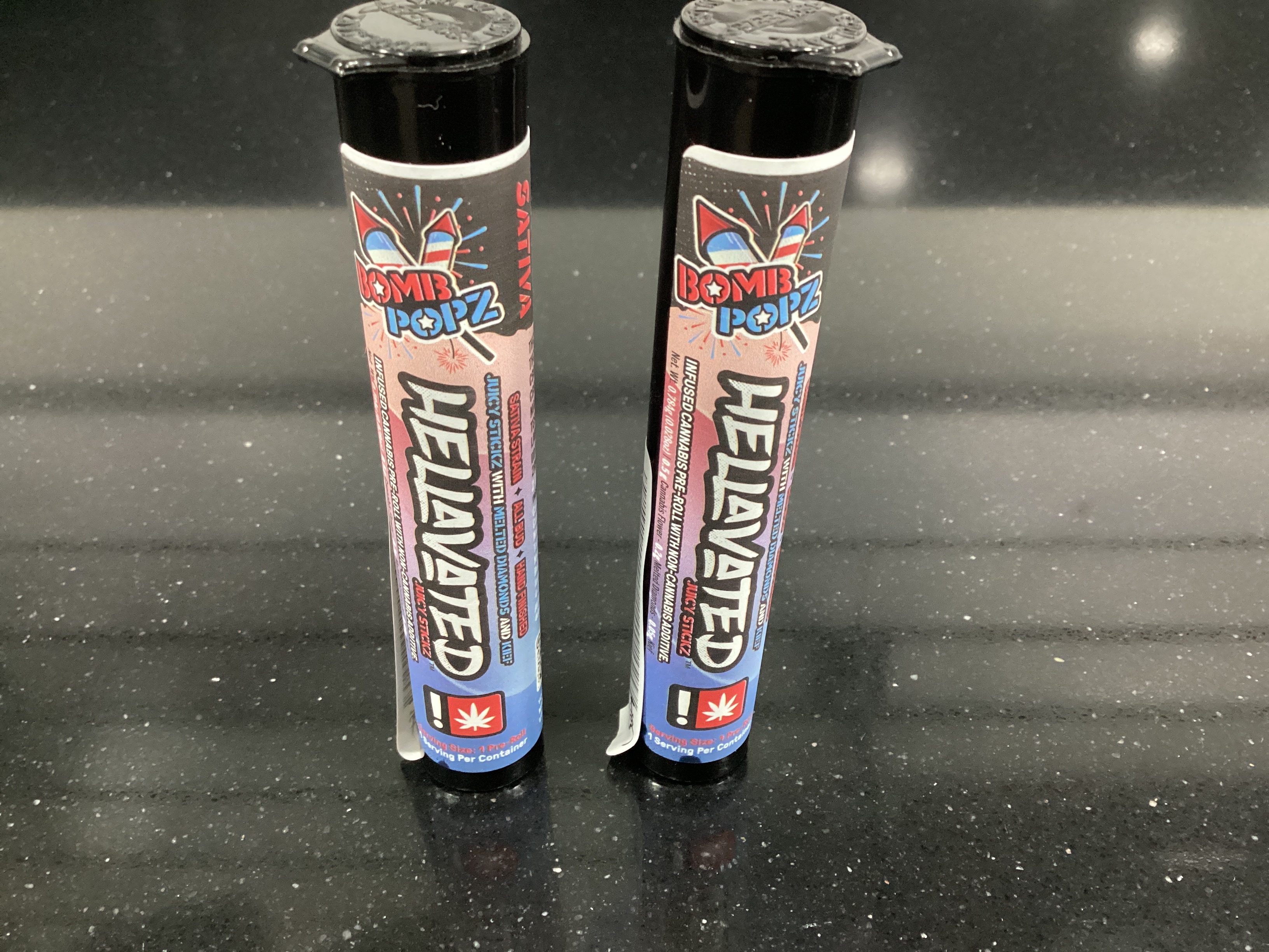 Photograph of product: Hellavated Juicy Stickz Bomb Pop Infused Flavored Pre-Roll