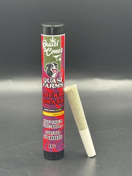 Photograph of product: 1G CHERRY SMASH QUASI FARMS INFUSED PRE-ROLL