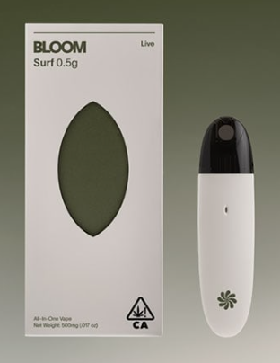 Photograph of product: Bloom Live Surf Banana Splitz 0.5g Disposable