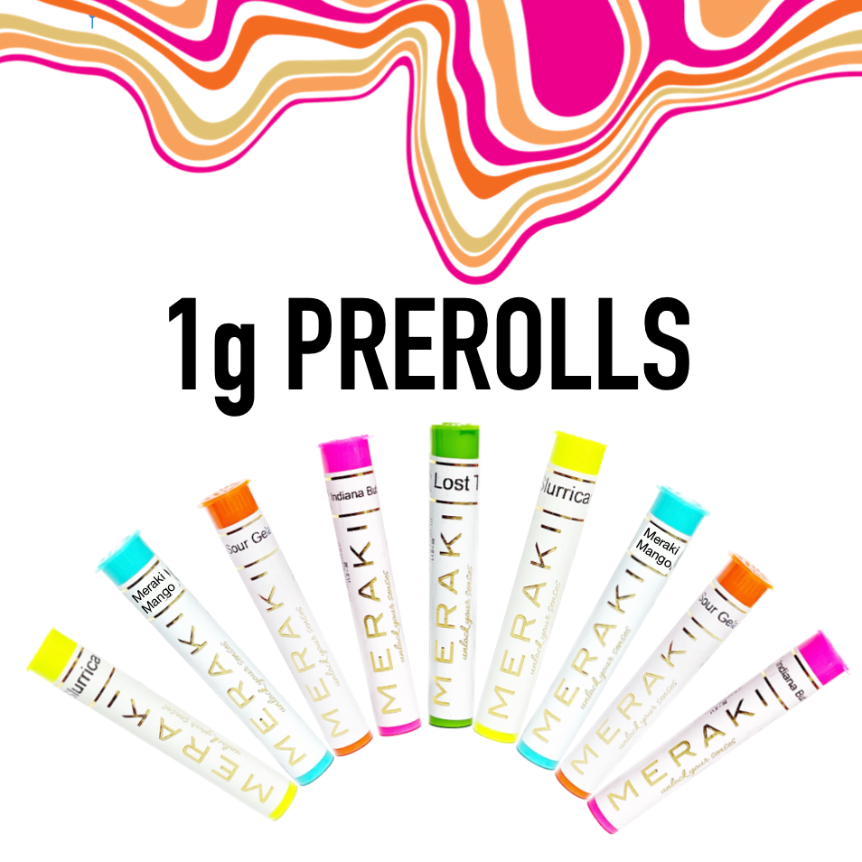 Photograph of product: Meraki > Pre Roll 1g > Hybrid > Runtz