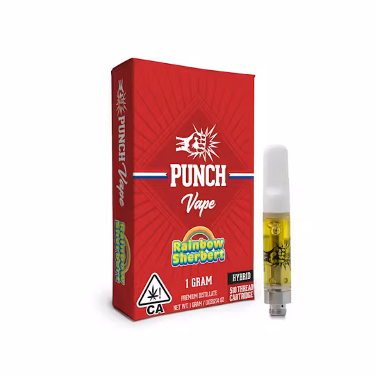 Photograph of product: PUNCH 510 VAPE CARTRIDGE - RAINBOW SHERBERT 1G