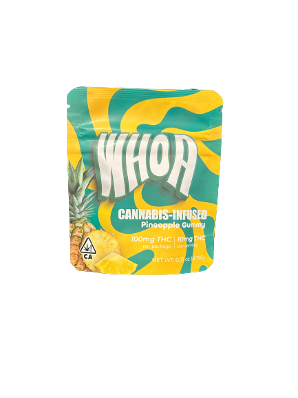 Photograph of product: Whoa | Pineapple Gummy Brick | 100mg