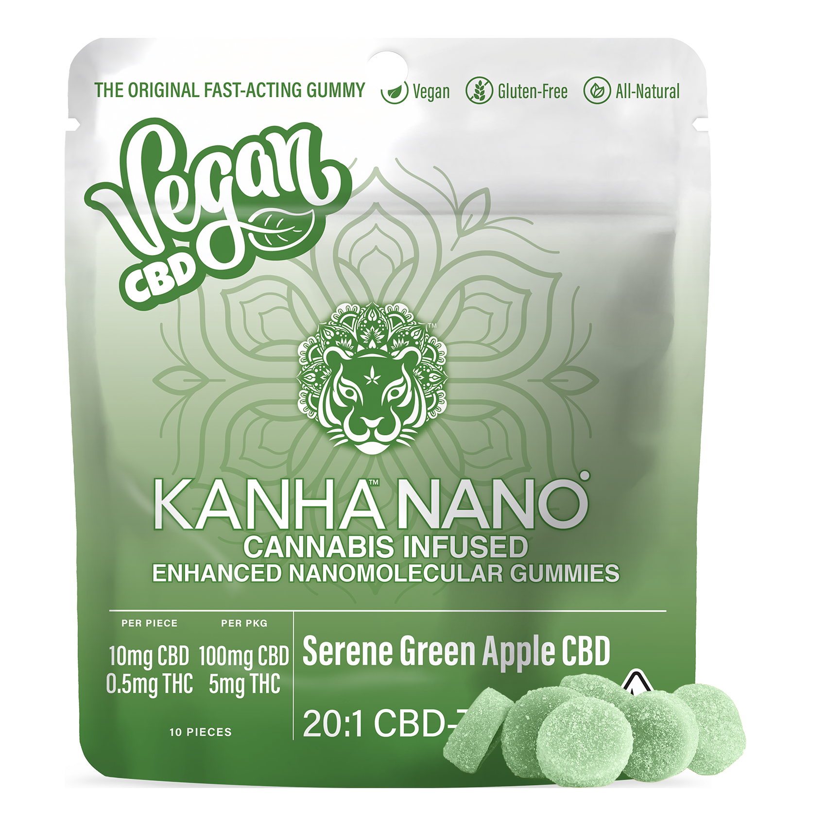 Photograph of product: KANHA - Serene Green Apple Gummy