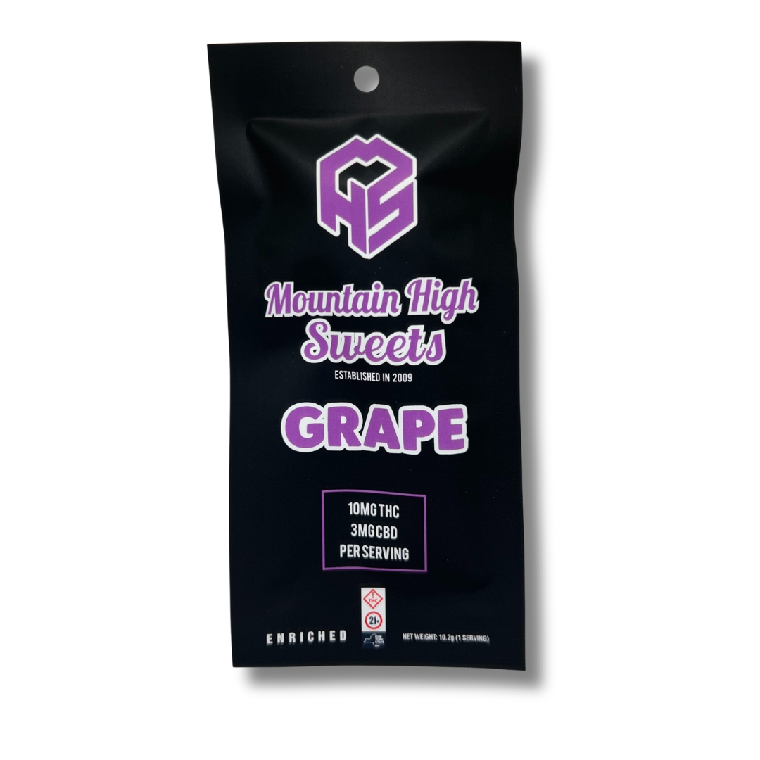 Photograph of product: Mountain High Sweets | Grape | Lollipops | Edible | 10mg