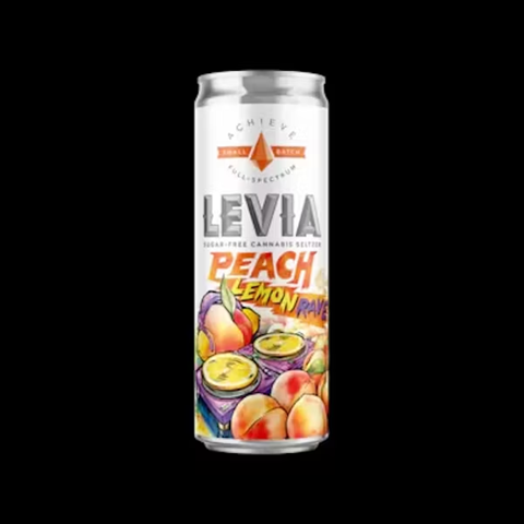 Photograph of product: Levia- Peach Lemonade Seltzer (Oui'd) 5mg
