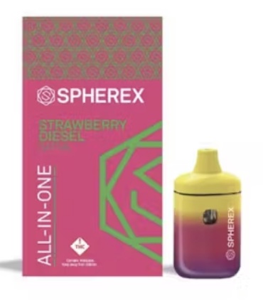 Photograph of product: Spherex Disposable (S) Strawberry Diesel