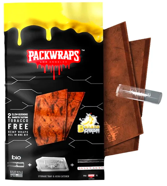 Photograph of Product: Packwraps - Banana Cream - Hemp Wraps All In One Kit (2pk)