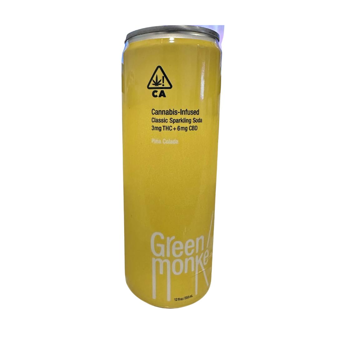 Photograph of product: Green Monke- Classic Sparkling Soda Pina Colada 3mg TH-oui + 6mg CBD