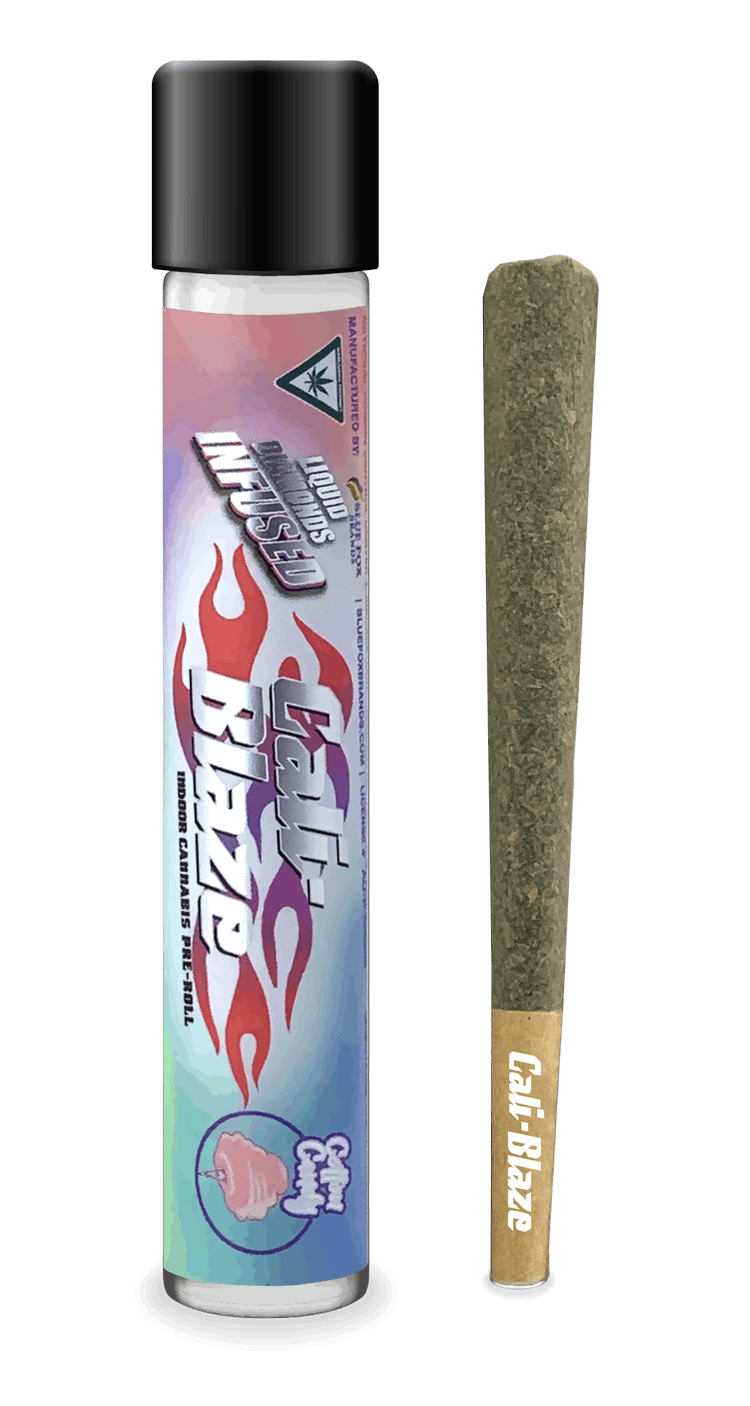 Photograph of product: Cotton Candy Liquid Diamonds Infused Pre-Roll | 1.2g