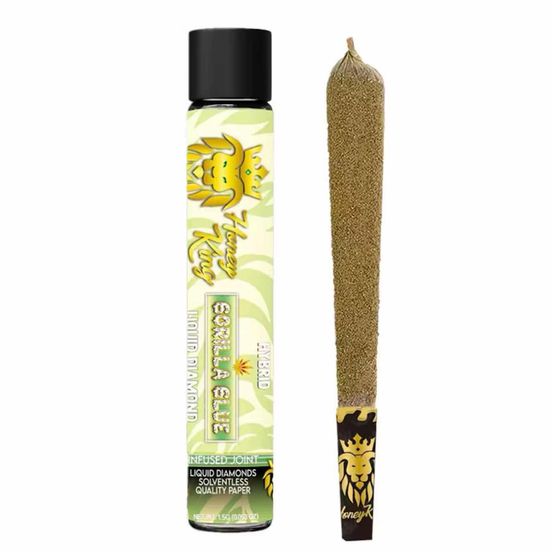 Photograph of product: Honey King - Gorilla Glue Crushed Diamond Infused Preroll 1.5G - 