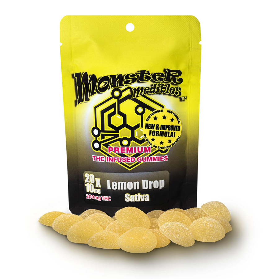 Photograph of product: (REC) Monster 200mg Gummies - Lemon Drop (Oui'd)