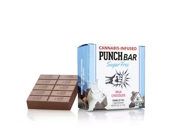 Photograph of product: MILK CHOCOLATE (SUGAR-FREE) PUNCHBAR [H] - 100 MG