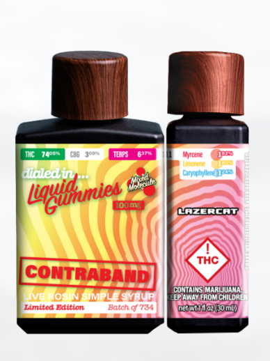 Photograph of product: Dialed In - Rosin Liquid Gummies - Honey Lemonade (H) 100mg