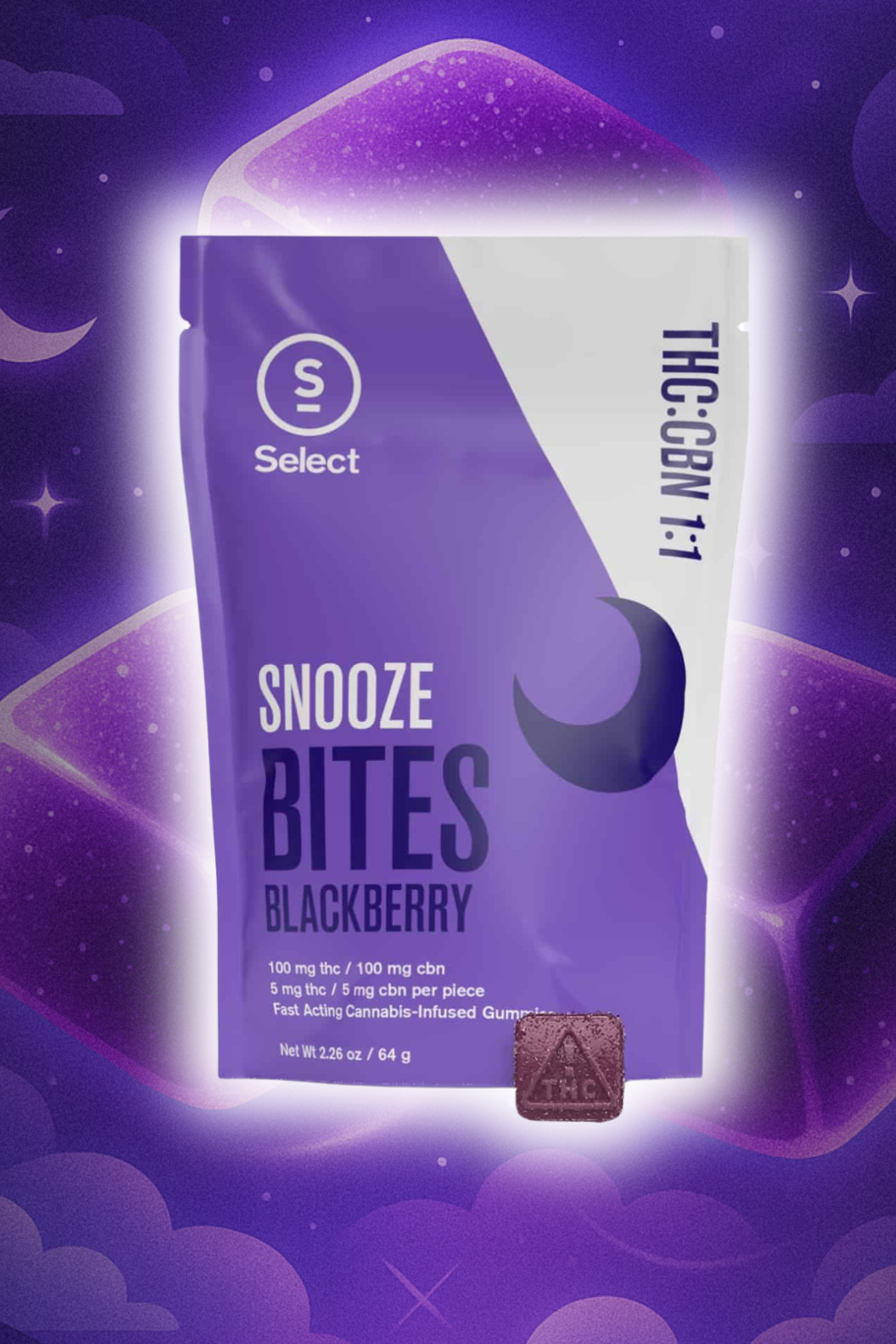 Photograph of product: Snooze Bites | TH-oui:CBN 1:1 | 100mg