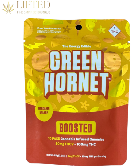 Photograph of product: GREEN HORNET-MANDARIN ORANGE BOOSTED GUMMIES