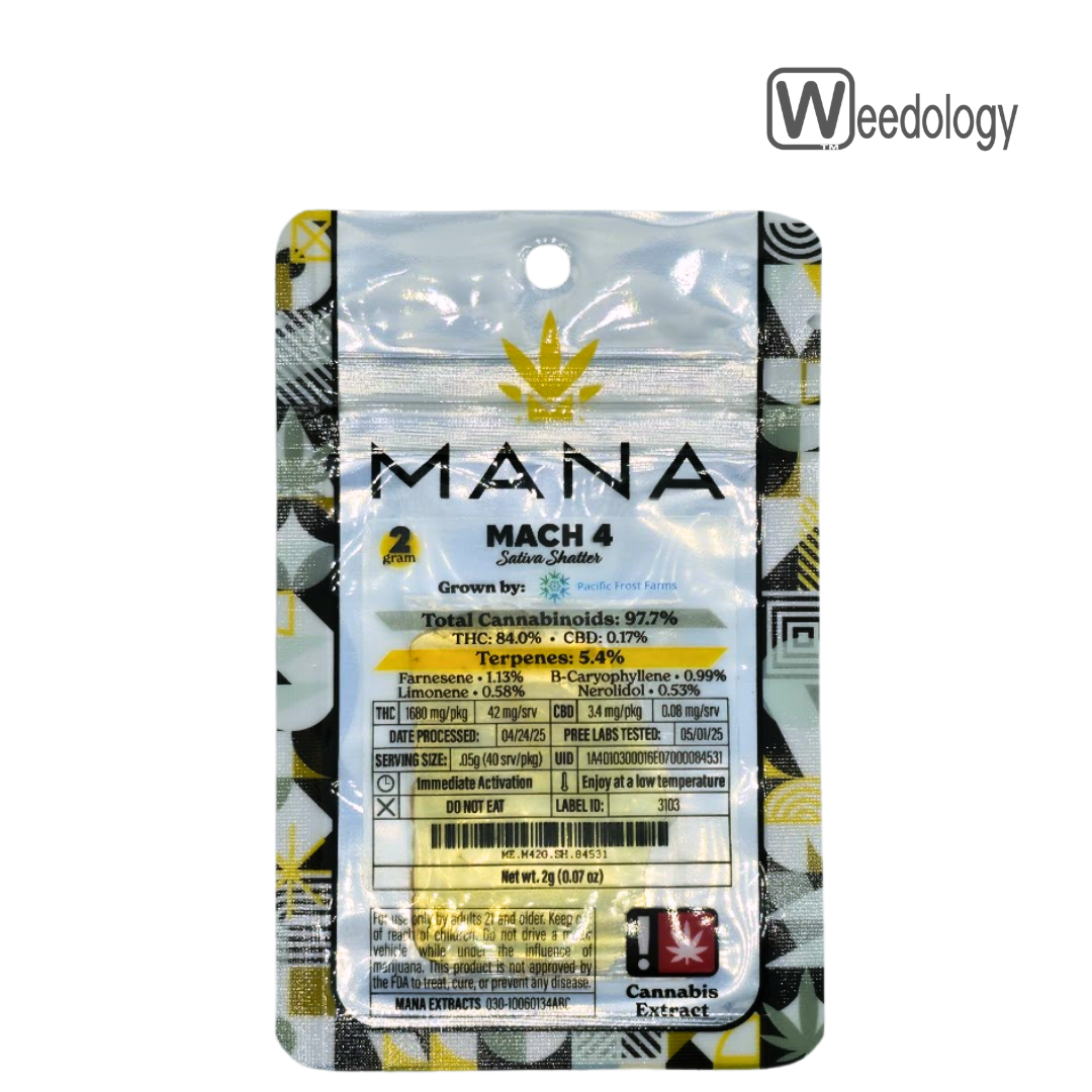 Photograph of Product: Mana Extracts 2g MACH 4 Shatter
