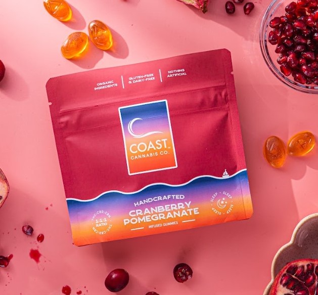 Photograph of product: 1:1:1 (TH-oui:CBD:CBN) Cranberry Pomegranate Gummies 300mg 20pk