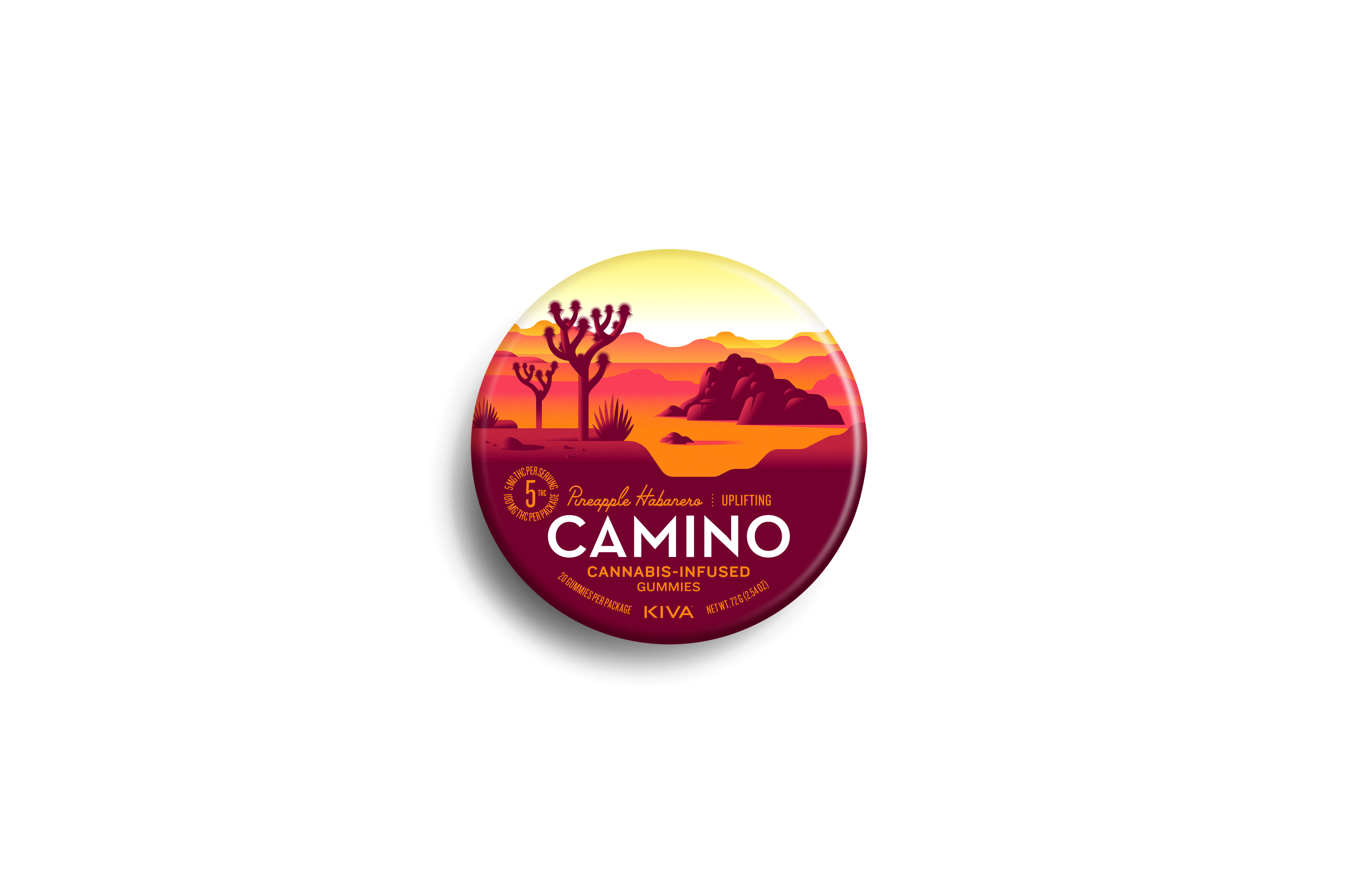 Photograph of product: Camino Pineapple Habanero "Uplifting" (20 pack) | 5mg Gummies