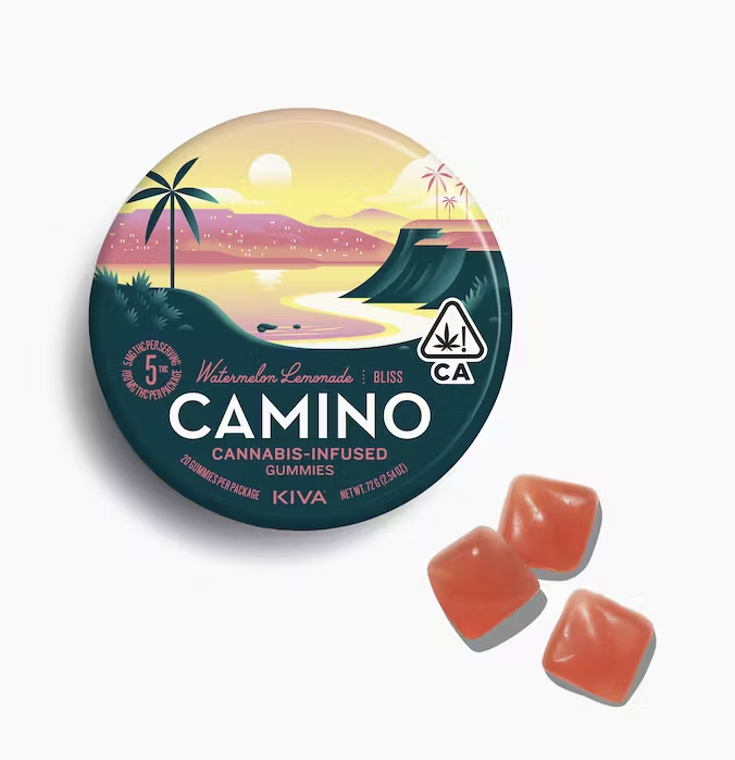 Photograph of Product: Camino Watermelon Lemonade (H) "Bliss" GUMMIES 100mg - Kiva
