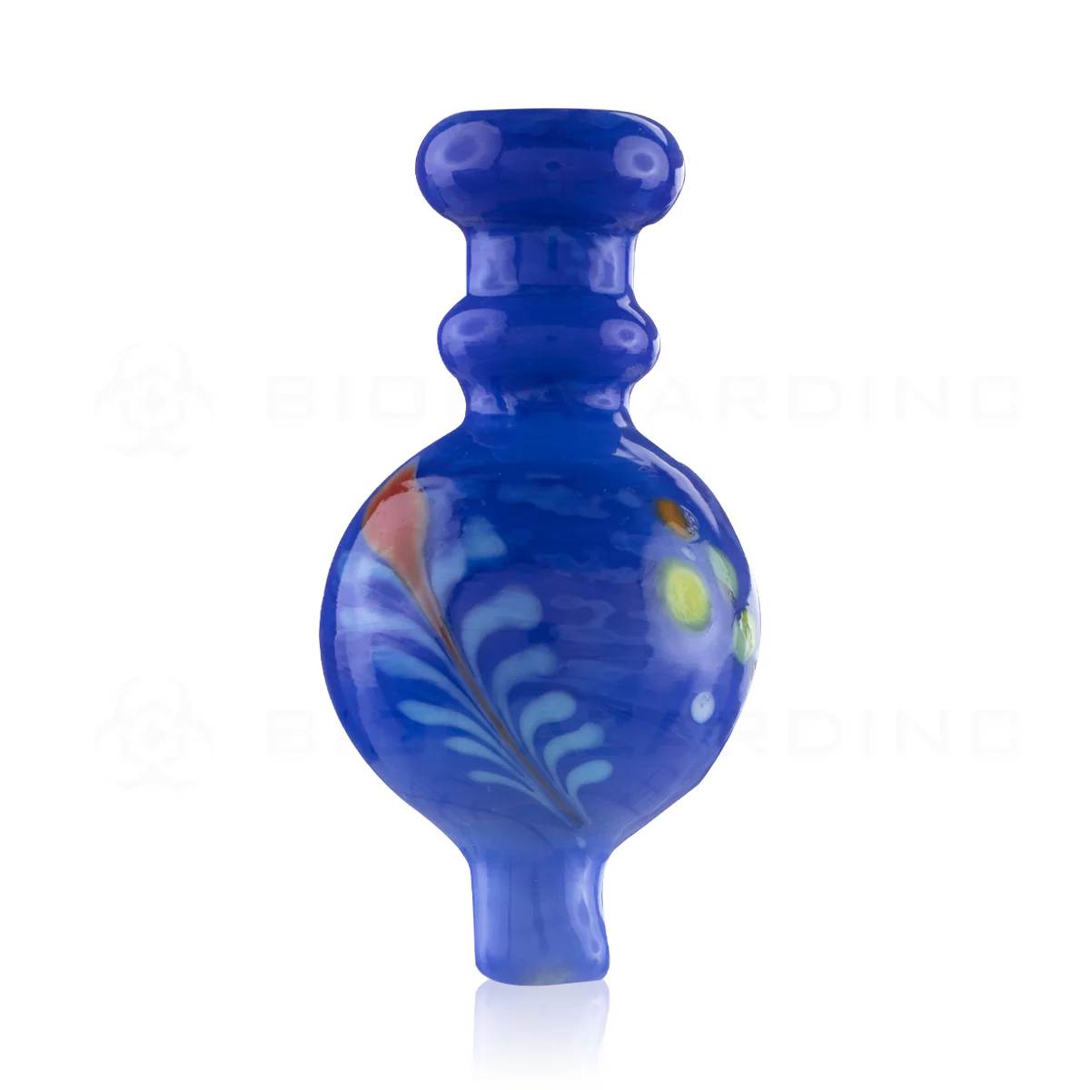 Photograph of product: Carb Cap Round Carb Cap Leaf Speckled - Blue/Green