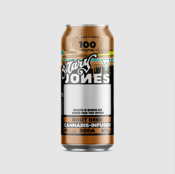 Photograph of product: Root Beer Soda | 100mg x 1pk | Mary Jones
