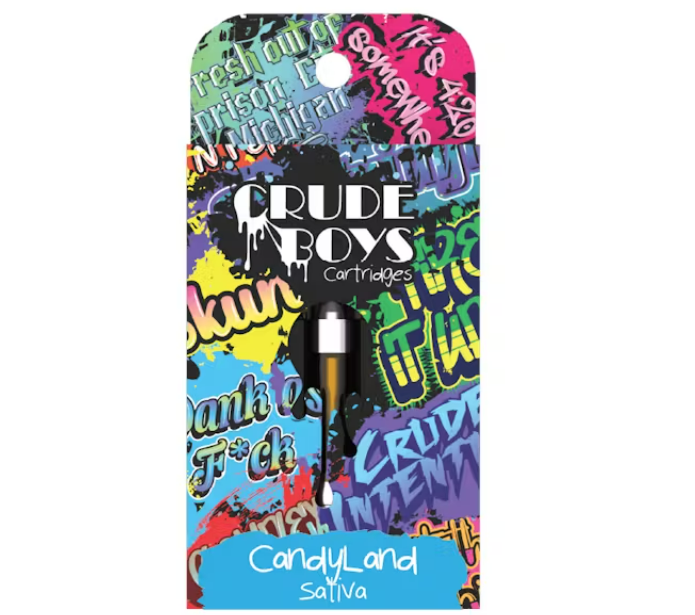 Photograph of product: Crude Boys | Candyland | Vape Cart Oui'd