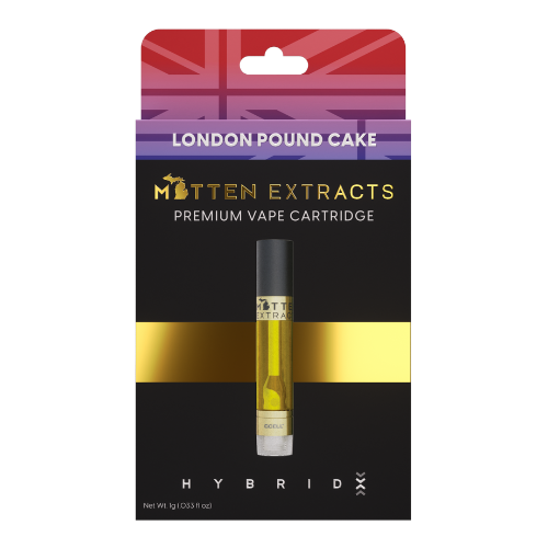Photograph of product: Mitten Extracts 1g Cart London Pound Cake