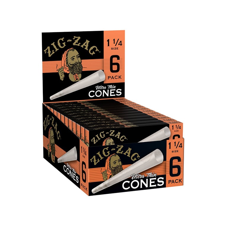 Photograph of product: Zig-Zag - 1 1/4" Ultra Thin Cones - 6pk