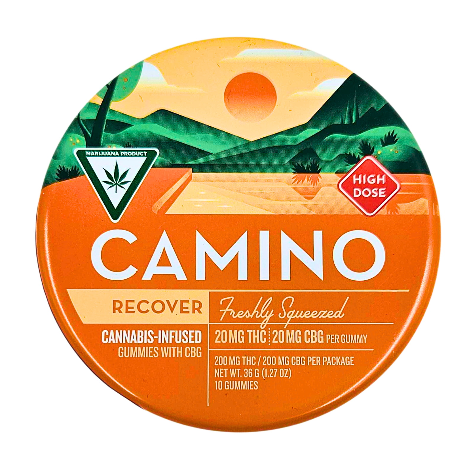 Photograph of product: CAMINO SOUR | Edible | Gummies | CBG:TH-oui | Freshly Squeezed | 200mg