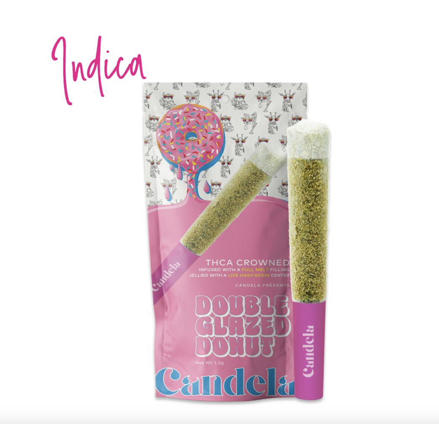 Photograph of product: Candela | Mac Stomper X Sherbanger | Infused Pre-Roll | 1.5g