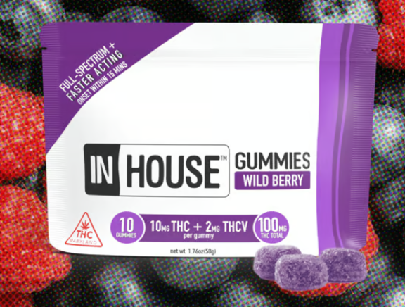 Photograph of product: 5:1 TH-oui/TH-ouiV Wild Berry (H) - InHouse - 100mg Fast-Acting Gummies